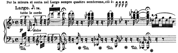 The beginning of the fourth movement.