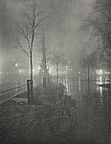 William Fraser, A Wet Night, Columbus Circle, 1899