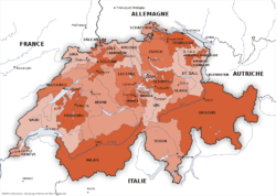 Карта Швейцарии с указанием административного деления
