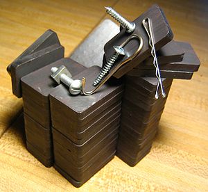 A stack of ferrite magnets