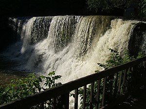 Waterfall in the town of Chagrin Falls, Ohio