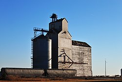 The Former Saskatchewan Wheat Pool grain elevator in Chaplin