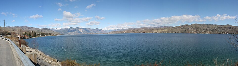Lake Chelan as seen from the southern shore off U.S. Highway 97A