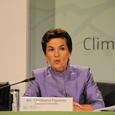 Christiana Figueres, CMNUCCko idazkari exekutiboa, COP17 erakundean (Durban, Hegoafrika), 2011