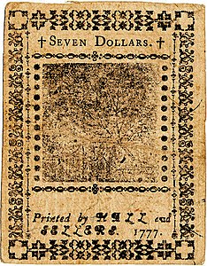 Continental Currency $7 banknote reverse (February 26, 1777).jpg