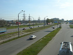 Вид на Донецкое шоссе с моста