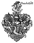 Wappen derer von Drachstedt in Johann Christoph von Dreyhaupts Geschlechts Register zu Halle, 1750