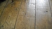 Original 16" wide quarter-sawn oak flooring
