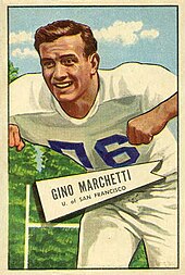 Hall of Fame DE Gino Marchetti Gino Marchetti - 1952 Bowman Large.jpg