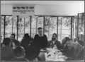 Rabbi Moshe Feinstein speaking at a gathering of rabbis