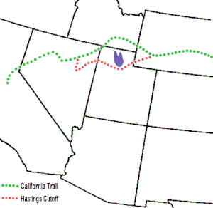 Route of the California Trail and the Hastings...