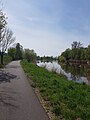 Pohled na cyklostezku před Vysokou nad Labem v úrovni Roudničky