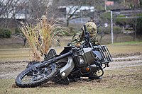 バイク搭載の無線機で連絡