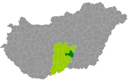 okres Kiskunfélegyháza na mapě Maďarska