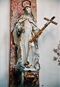 Statue of Saint Agnes at Klosterkirche Maria Medingen