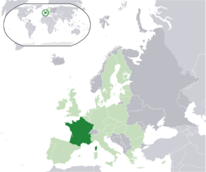 Location map: France (dark green) / European U...