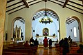 Interior de la Ermita de San Marcos en Los Santos (Castielfabib), arcadas nave central (2021).