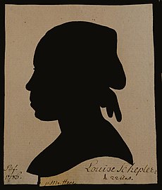 Silhouette découpée par le pasteur Oberlin : Louise Scheppler à 22 ans[1].