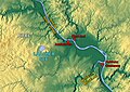 Topografická mapa oblasti okolo jazera Laacher See