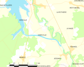 Mapa obce Unienville
