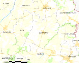 Mapa obce Saint-Pôtan