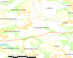 Poziția localității La Bâtie-Montgascon