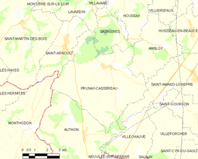 Poziția localității Prunay-Cassereau