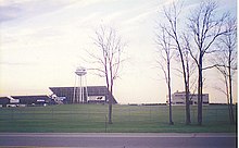 Michigan International Speedway grandstands; picture taken in the 1990s