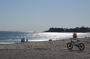 View of Long Island Sound from a Milford beach