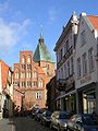 Marktstraße met het oude raadhuis in Mölln