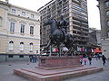 Monumento a Pedro de Valdivia en la Plaza de Armas de Santiago de Chile