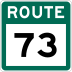 Route 73 marker