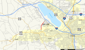 Map of New York State Route 695
