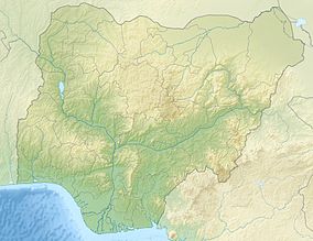 Map showing the location of Akure Ofosu Forest Reserve