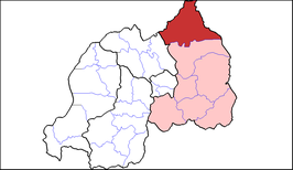 Locatie van Nyagatare binnen de provincie Oost