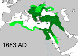 The Empire at its greatest extent in Europe, under Sultan Mehmed IV.