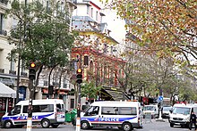 French police gathering evidence at the Bataclan theatre on 14 November Paris Shootings - The day after (22593744177).jpg