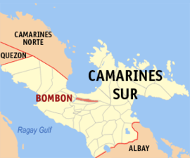 Bombon na Camarines Sul Coordenadas : 13°41'12"N, 123°11'58"E