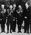 Polští ministři (1936). Zleva: Władysław Sikorski, Edward Rydz-Śmigły, Witold Grabowski, Tadeusz Kasprzycki, Józef Beck