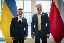 President of Ukraine Volodymyr Zelenskyy and President of Poland Andrzej Duda meet in Poland, 20 January 2022.jpg
