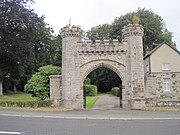 The gateway to Rhiwlas Hall, designed by Thomas Rickman and erected in 1813[8]
