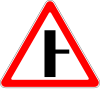 Minor road three-way intersection
