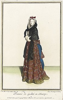 'Femme de Qualite en Echarpe', Jean Dieu de Saint-Jean (1675-1695), 1683
