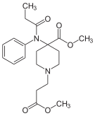 Химическая структура ремифентанила.