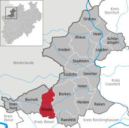 Kaart van Rhede (Borken)