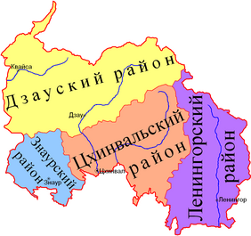 Месцазнаходжаньне Паўднёва-Асэтынскай аўтаномнай вобласьці