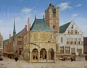 Het Oude Stadhuis van Amsterdam aan de Plaetse; voor 1652.