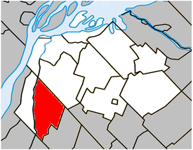 Location within Pierre-De Saurel Regional County Municipality.