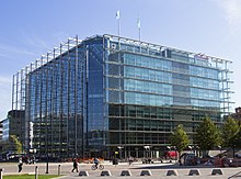 Sanomatalo houses several offices of newspapers and radio stations. Sanomatalo - Helsinki - 13.9.2013.jpg