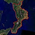 La Calabria vista dal satellite